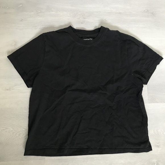 POOL HOUSE MENS T SHIRT BLACK SHORT SLEEVE CROPPED CREW NECK SMALL - Picture 2 of 12